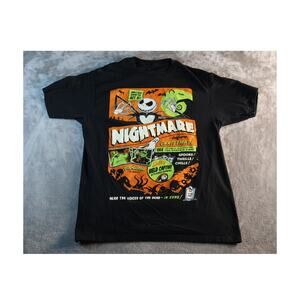 Nightmare Before Christmas Shirt Mens Medium Black Disney Halloween Graphic Tee